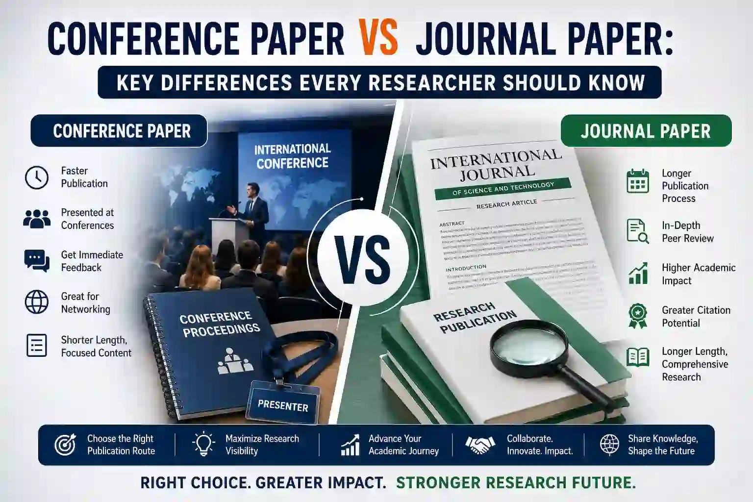 Conference papers vs journal papers