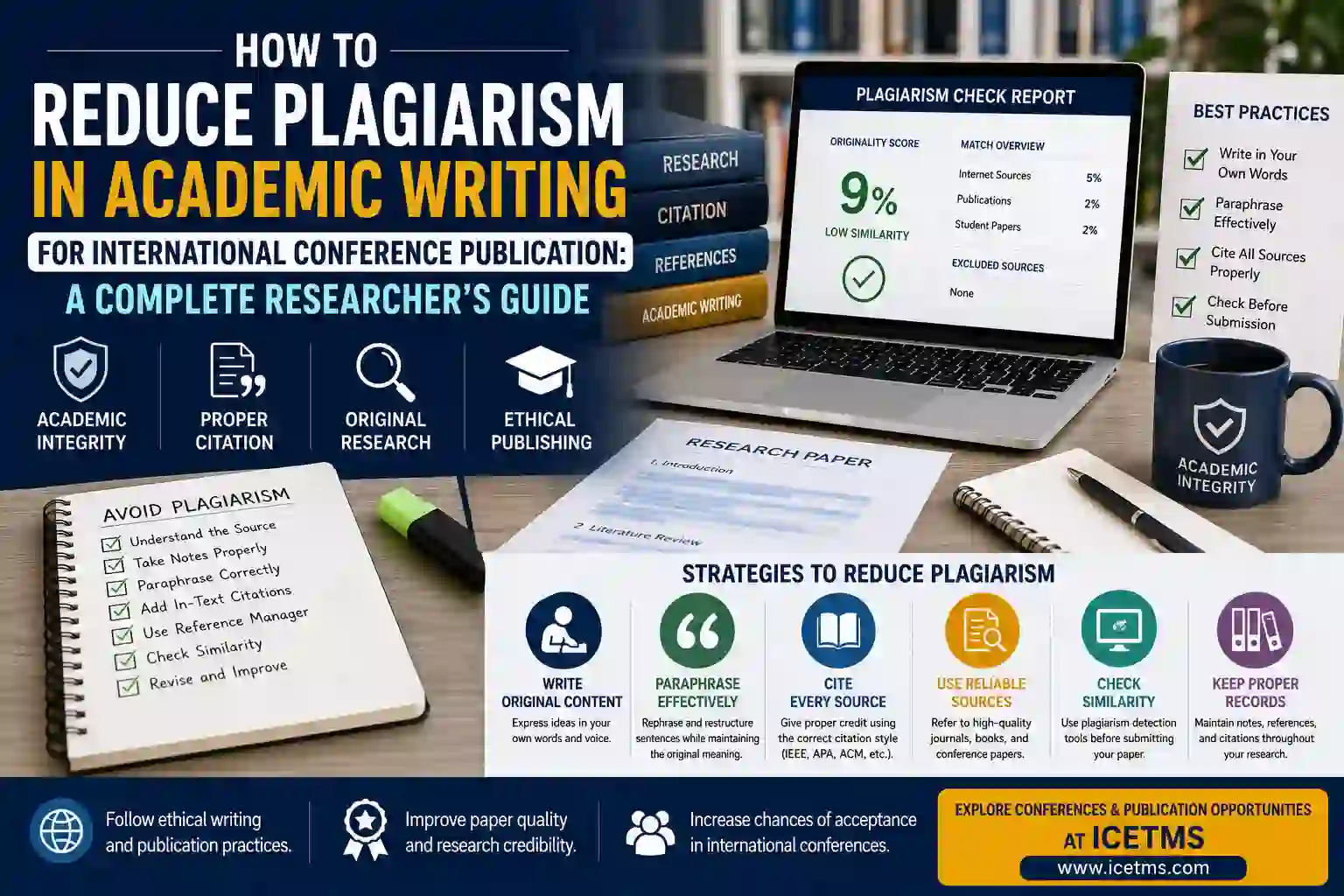 How to Reduce Plagiarism in Academic Writing for International Conference Publication A Complete Researcher's Guide